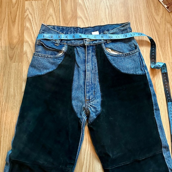 1980s Seruchi Suede Chaps-Style Jeans - Picture 5 of 13